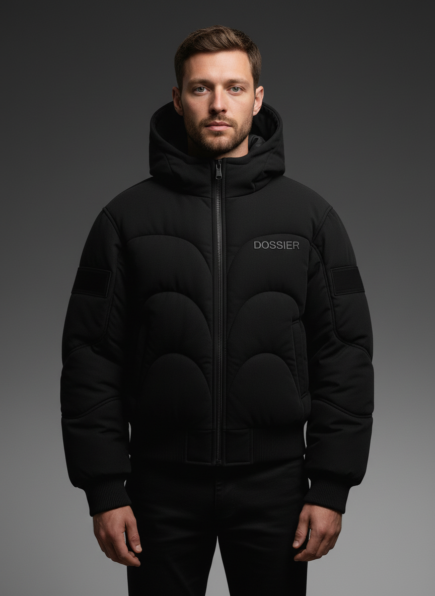 DOSSIER™ — Sculpted Hooded Bomber