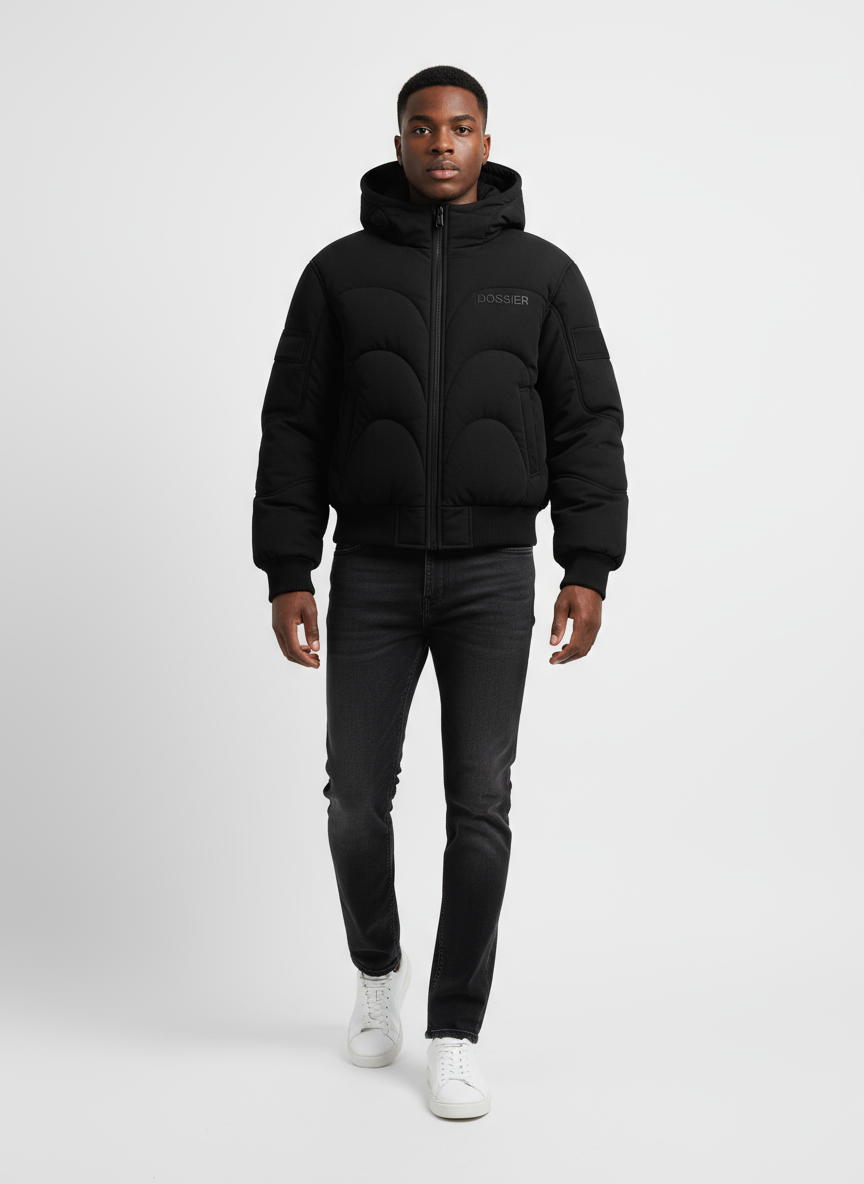 DOSSIER™ — Sculpted Hooded Bomber
