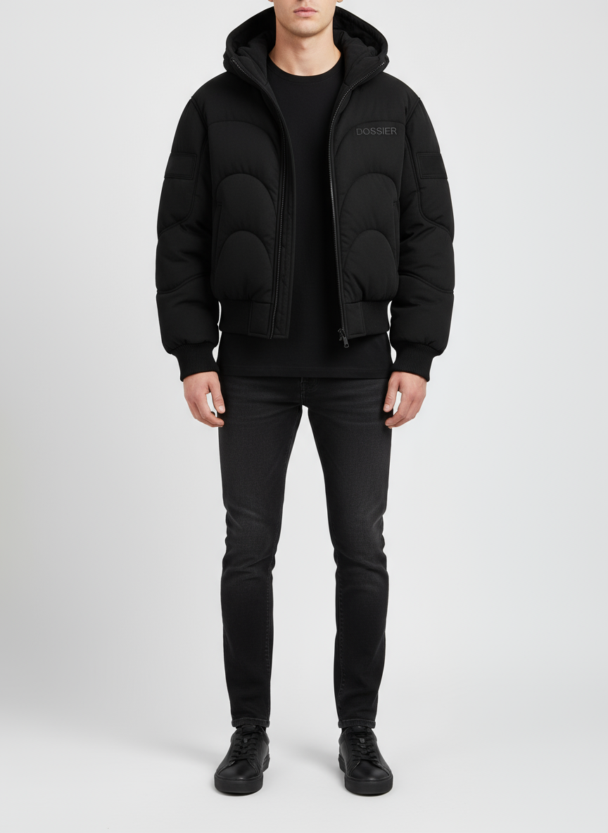 DOSSIER™ — Sculpted Hooded Bomber