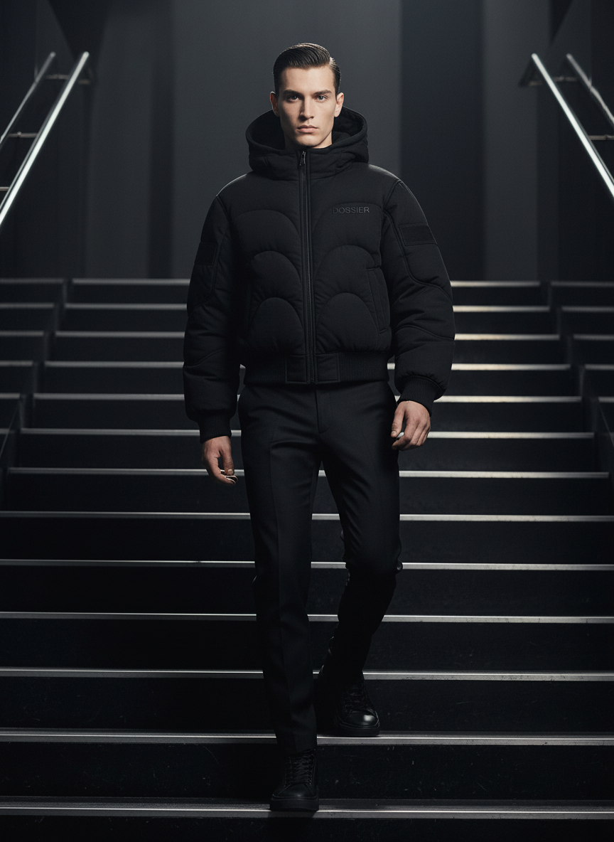 DOSSIER™ — Sculpted Hooded Bomber