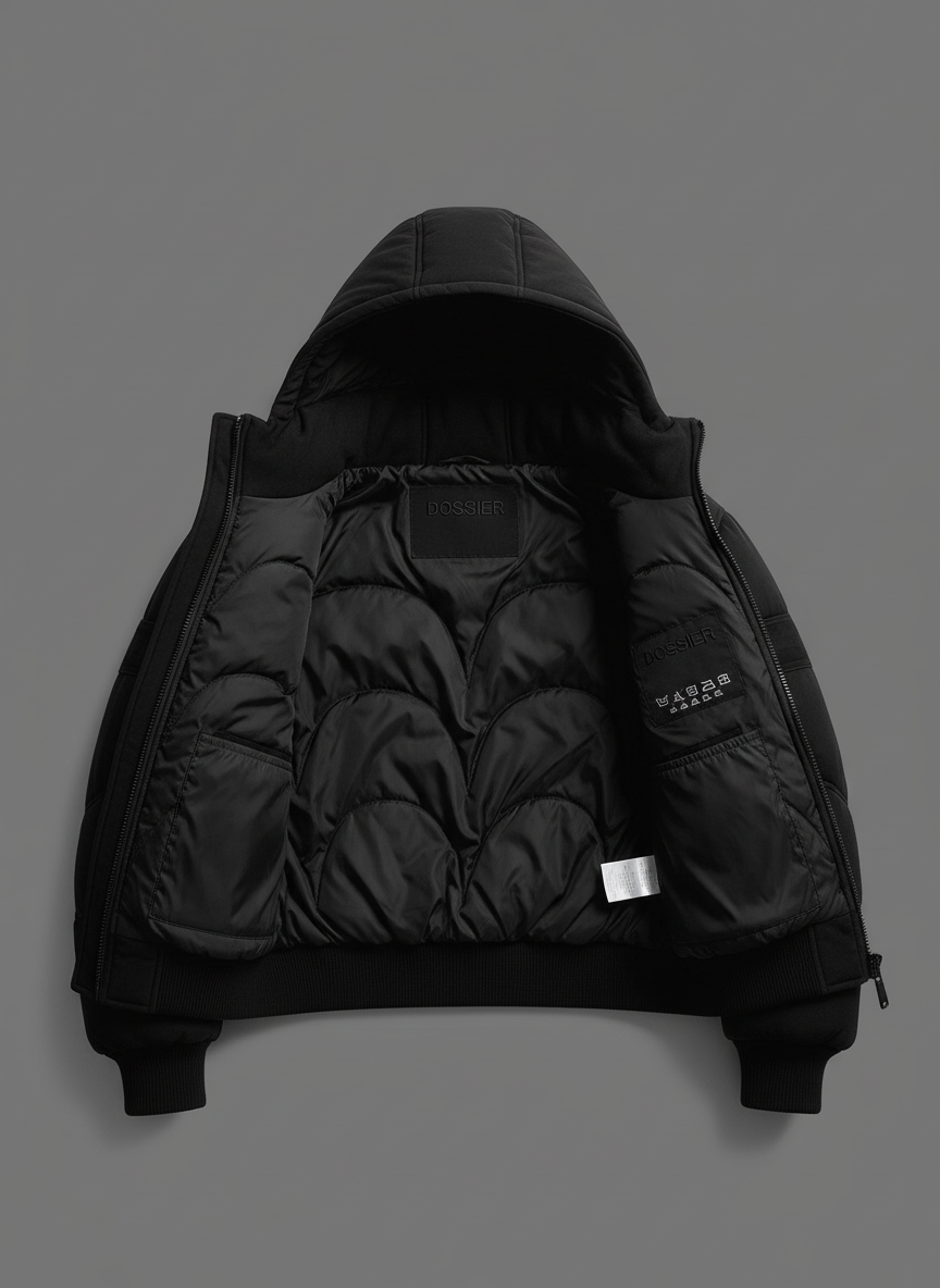 DOSSIER™ — Sculpted Hooded Bomber